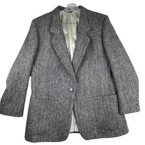 VTG Land's End Harris Tweed 100% Scottish Wool, tailored USA, PXL, Herringbone